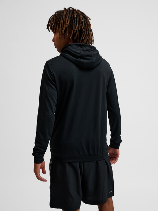 hmlAUTHENTIC PL ZIP HOODIE, BLACK, model