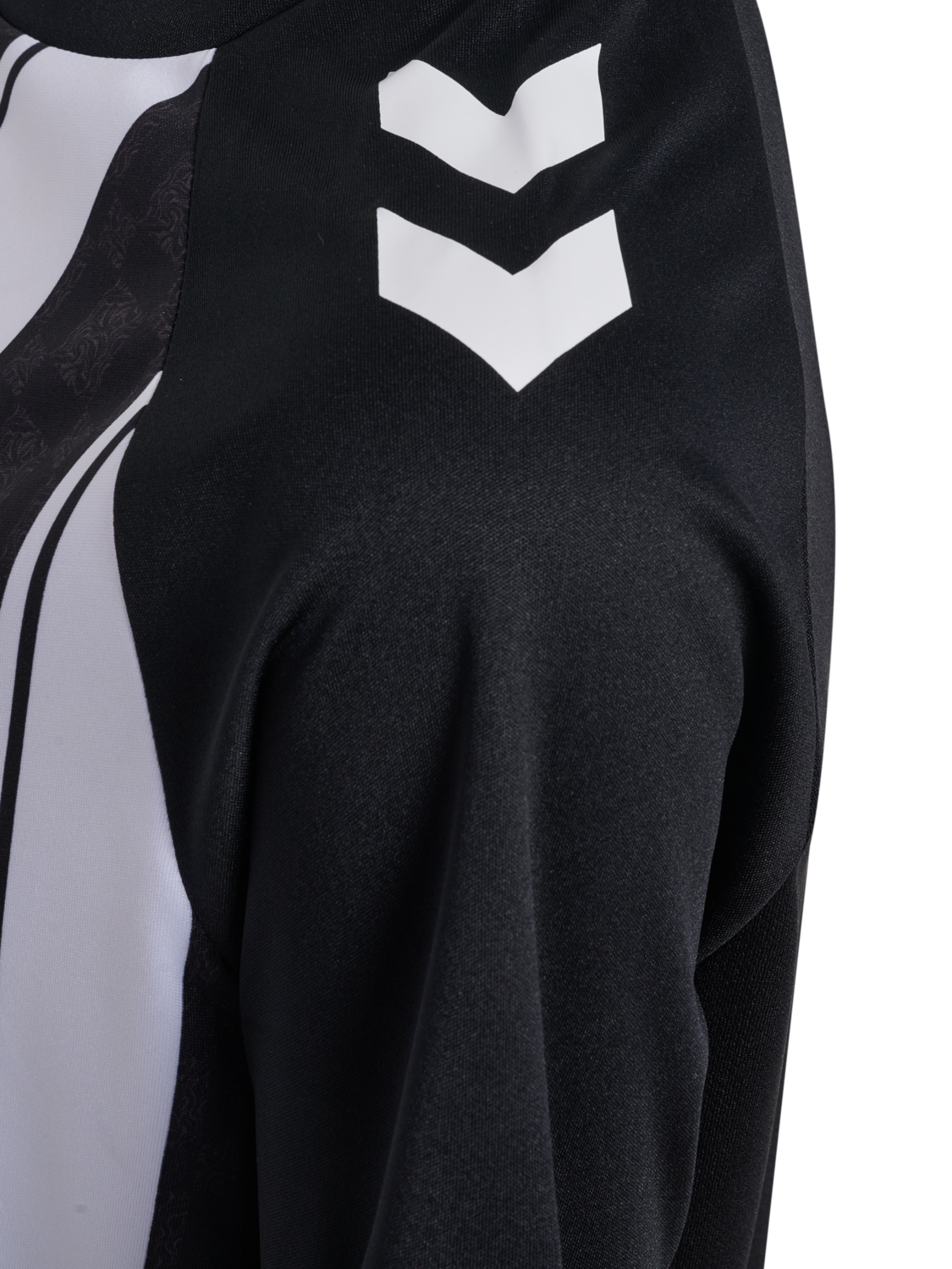 hmlMATCH STRIPED JERSEY S/S KIDS, BLACK/WHITE, packshot