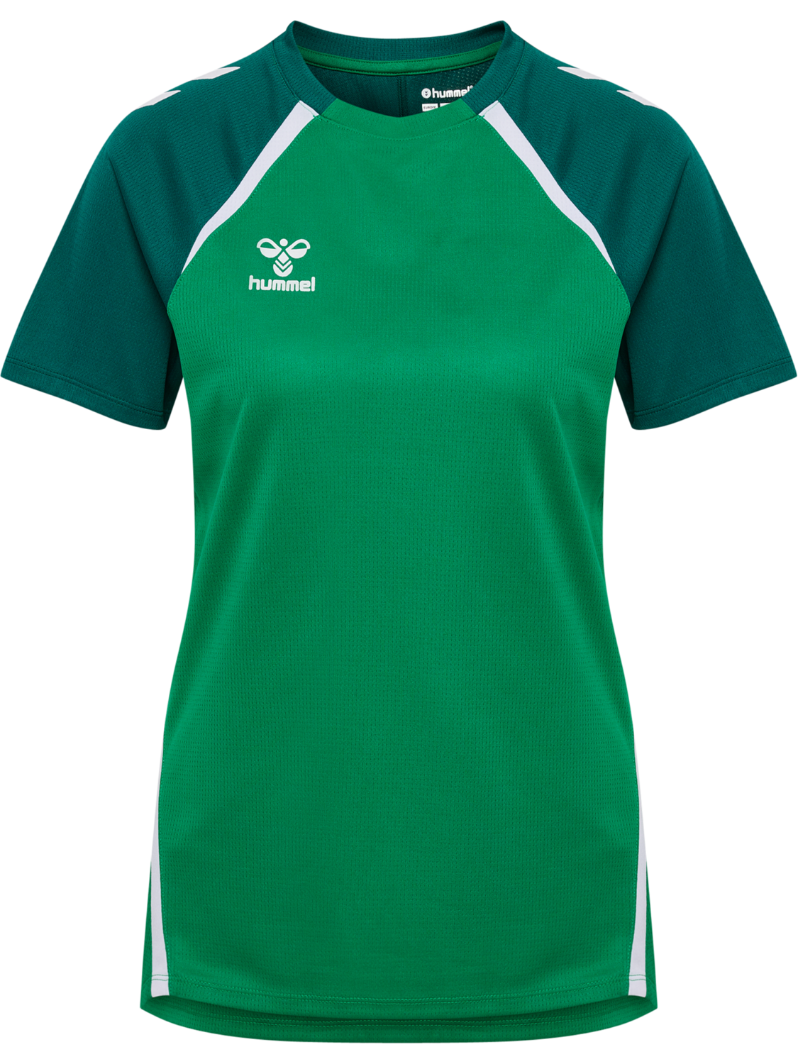 hmlLEAD 2.0 JERSEY S/S WOMAN, JELLY BEAN/EVERGREEN, packshot