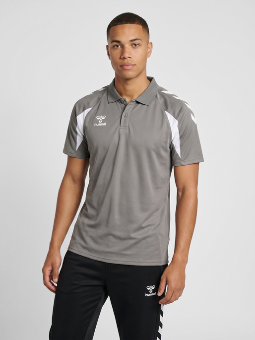 hmlCORE 2.0 POLO, STEEL GRAY/WHITE, model