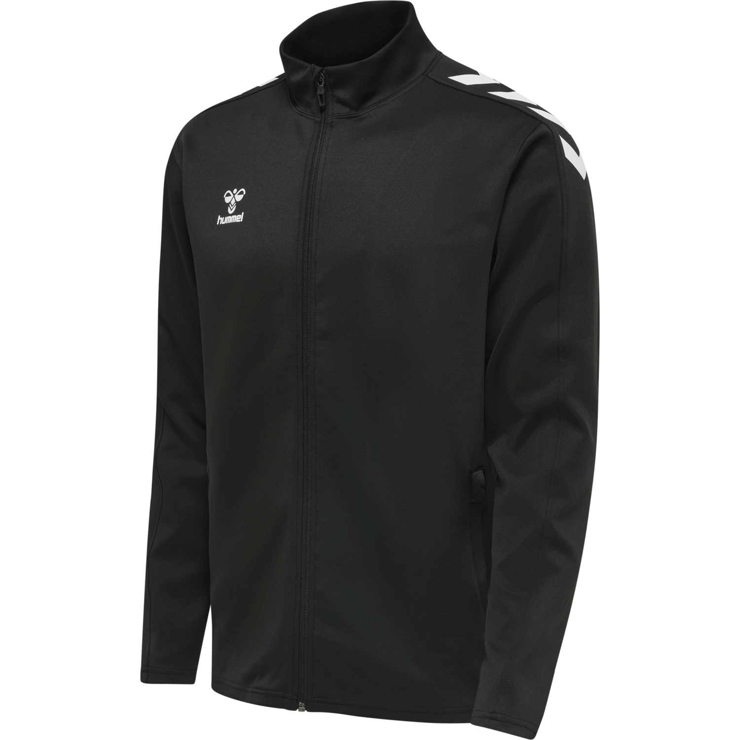 hmlCORE XK POLY ZIP SWEAT, BLACK, packshot