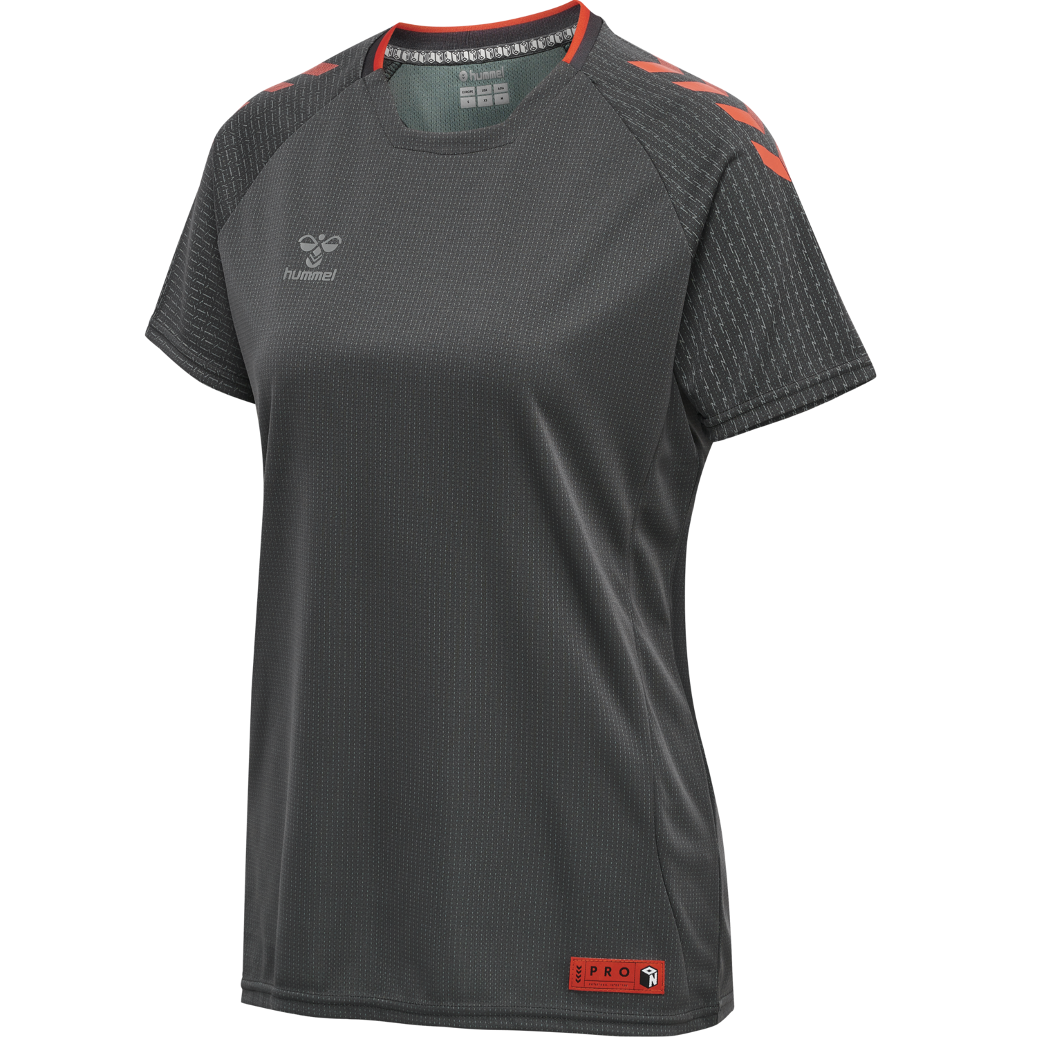 hmlPRO GRID TRAINING JERSEY S/S WO, FORGED IRON/QUIET SHADE, packshot