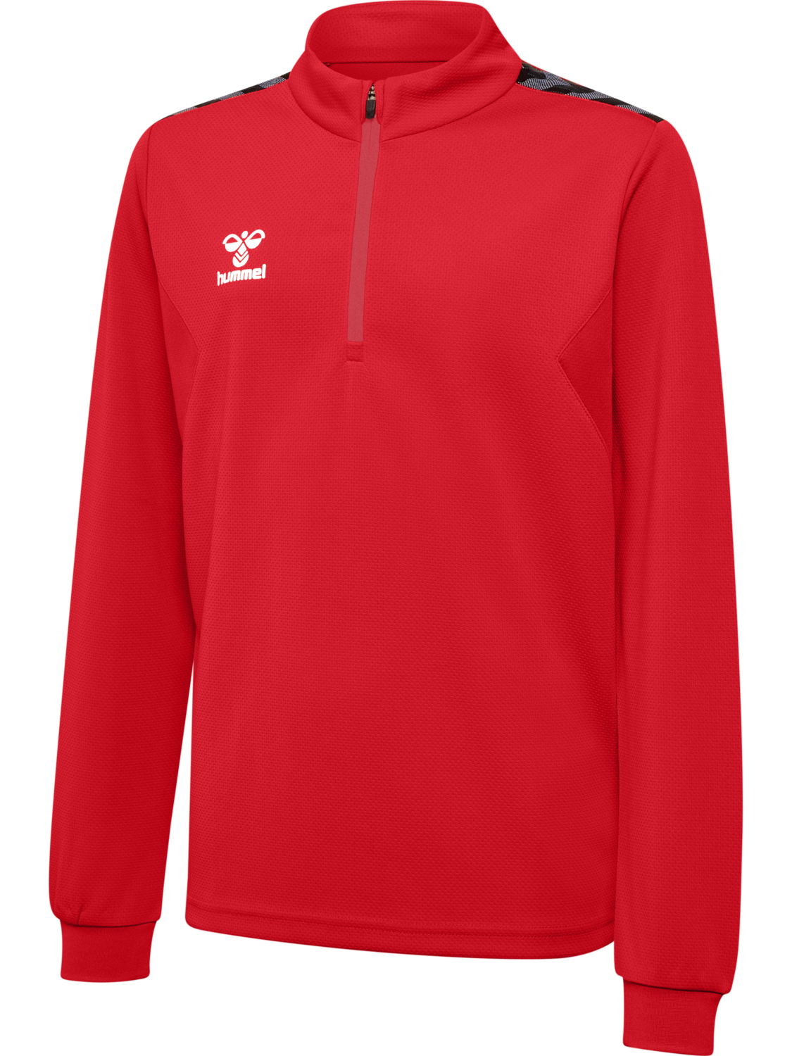 hmlAUTHENTIC HALF ZIP SWEAT KIDS, TRUE RED, packshot