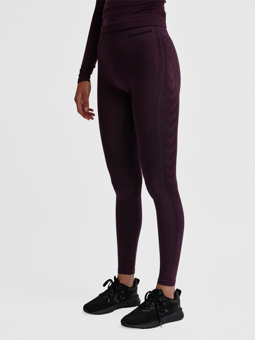 hmlMT SHAPING SEAMLESS MW TIGHTS, PLUM PERFECT, model