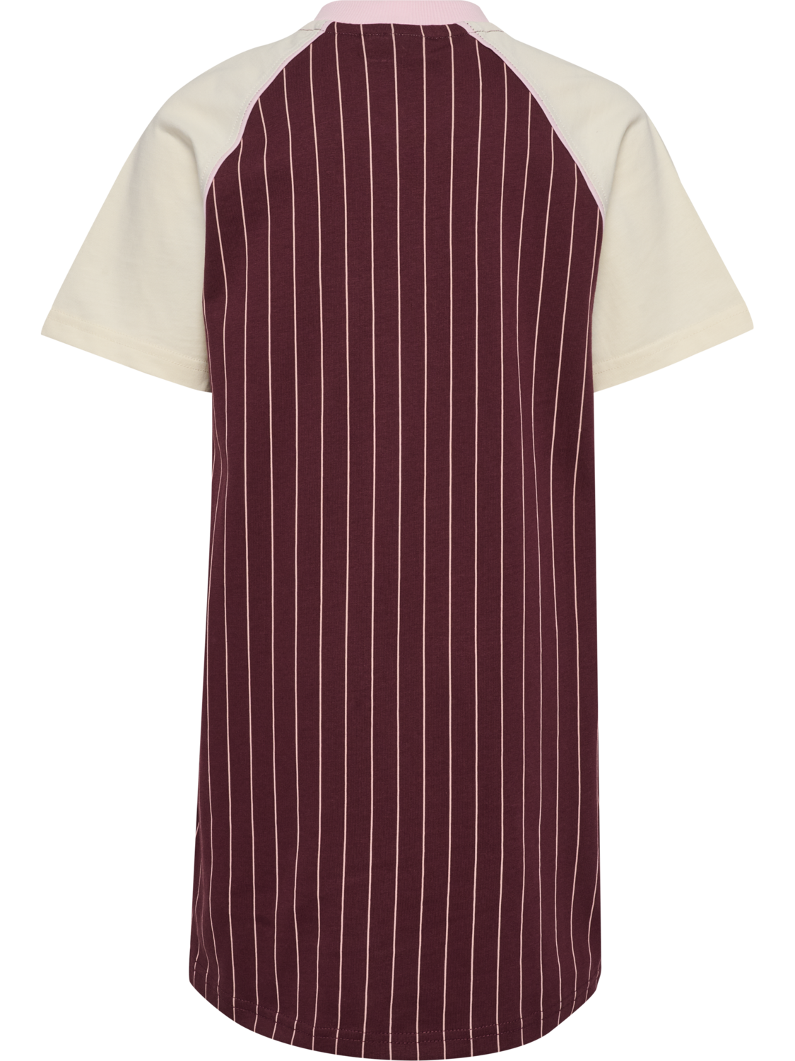 hmlJR LOOSE V-NECK BEES DRESS S/S, VINEYARD WINE, packshot