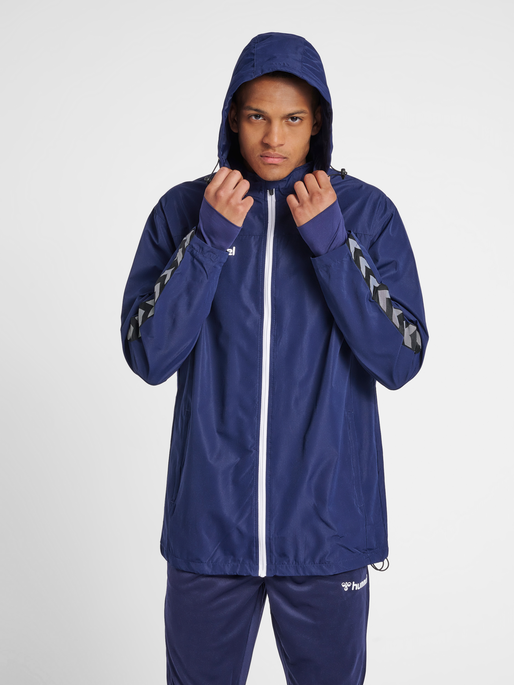 hmlAUTHENTIC ALL-WEATHER JACKET, MARINE, model