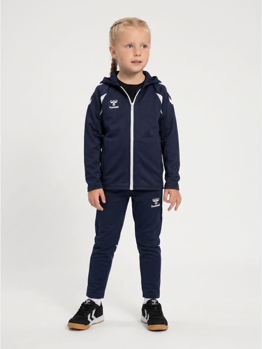hmlCORE 2.0 ZIP HOODIE KIDS, MARINE/WHITE, model