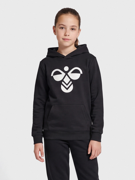 hmlCUATRO HOODIE, BLACK, model