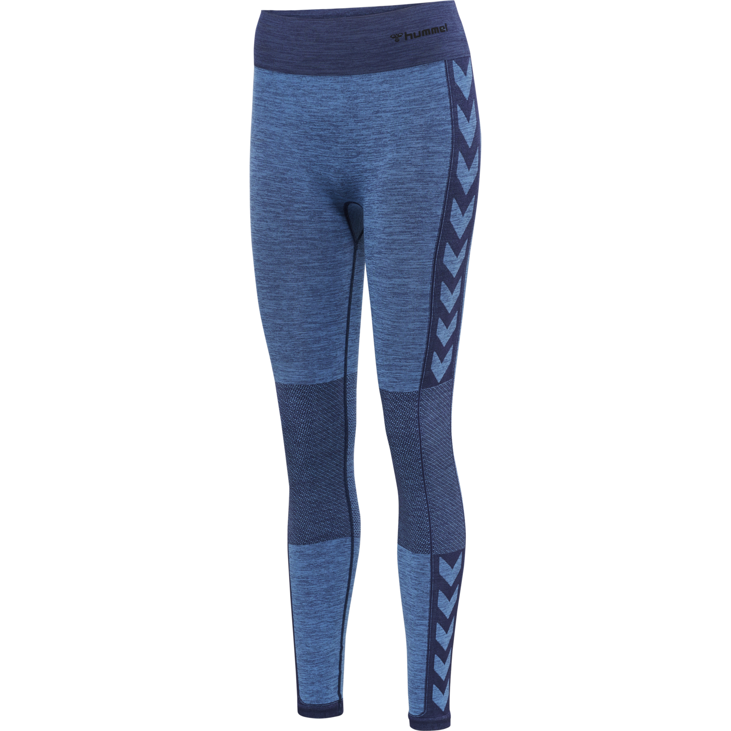 hmlCLEA SEAMLESS MID WAIST TIGHTS, GRANADA SKY/NAVY PEONY MELANGE, packshot