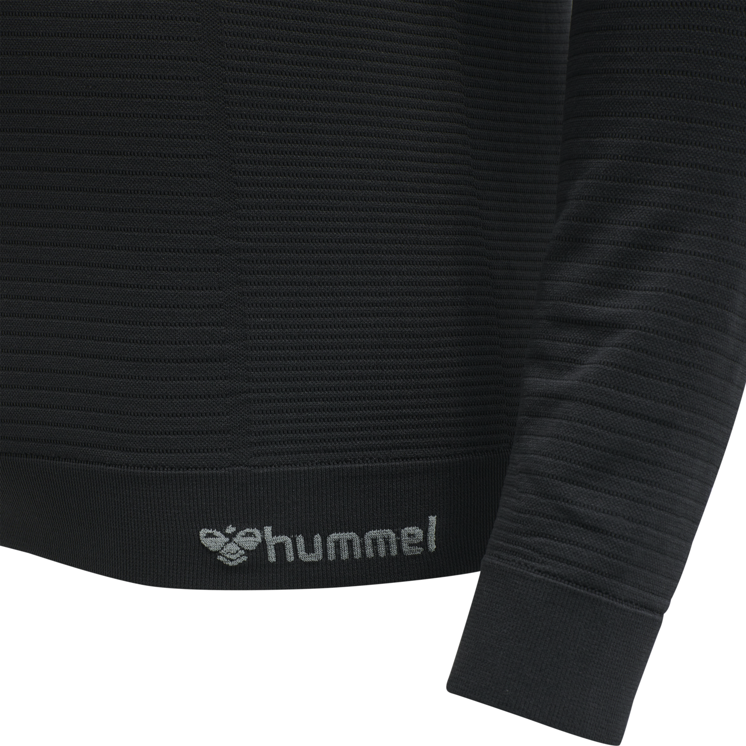hmlSTROKE SEAMLESS HALF ZIP, BLACK, packshot