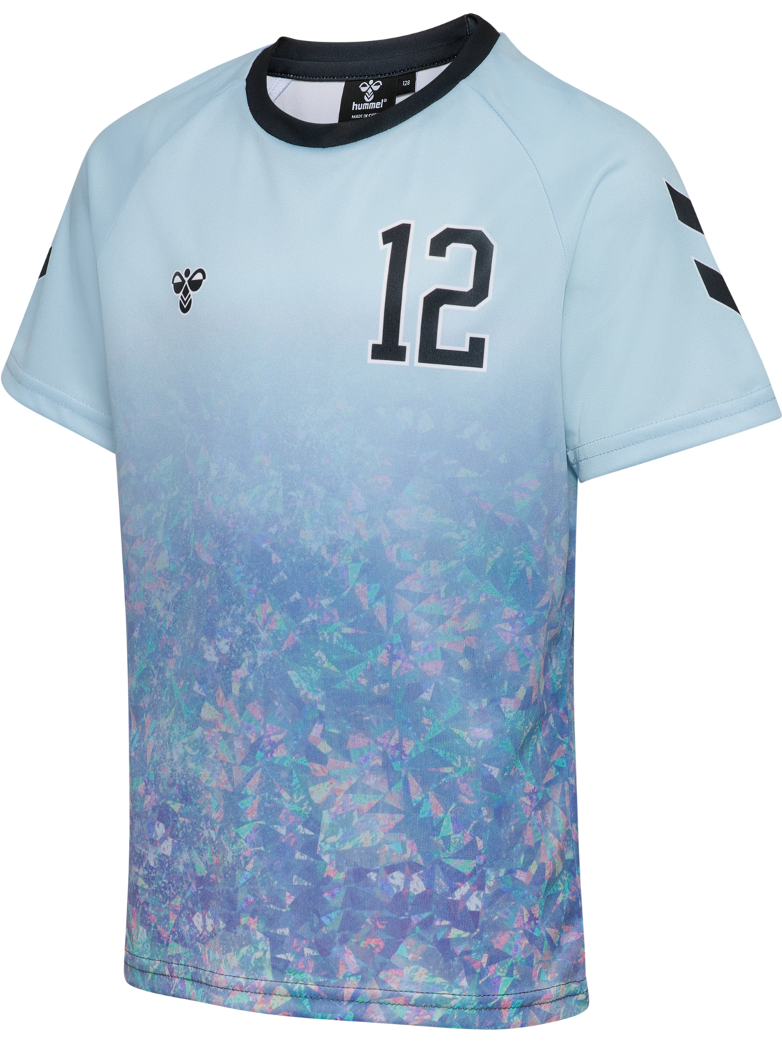 hmlSHIMMER T-SHIRT S/S, SKYWAY/BLACK, packshot