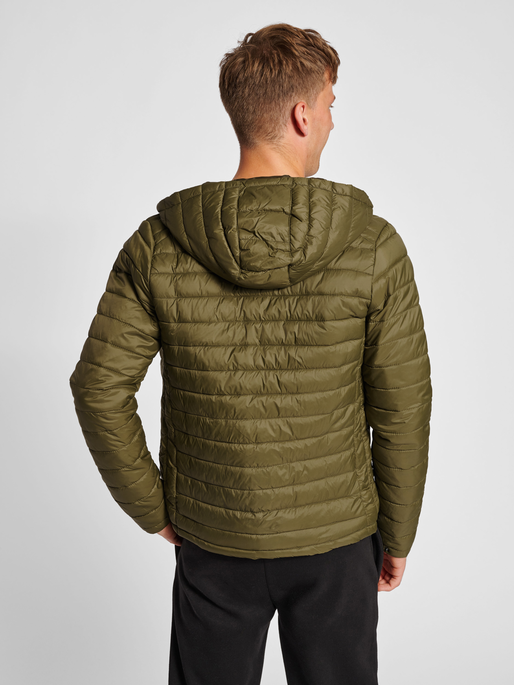 hmlRED QUILTED HOOD JACKET, DARK OLIVE, model