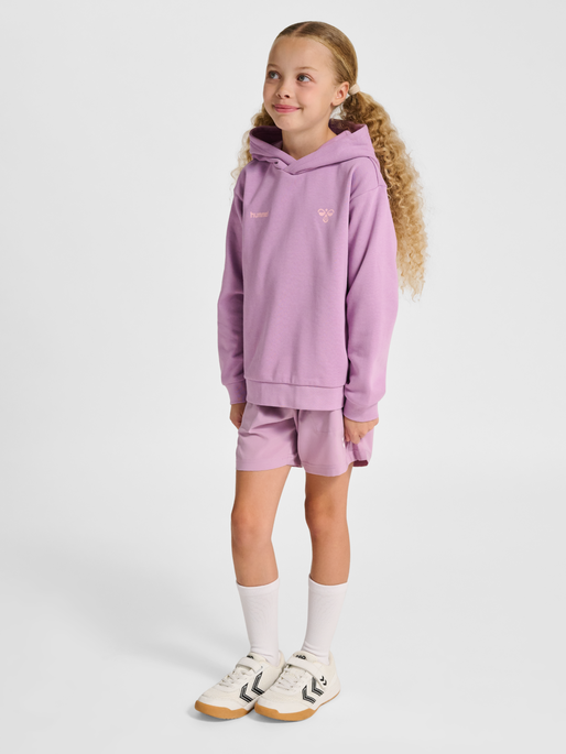 hmlJR GRAPHIC HOODIE, LAVENDER MIST, model