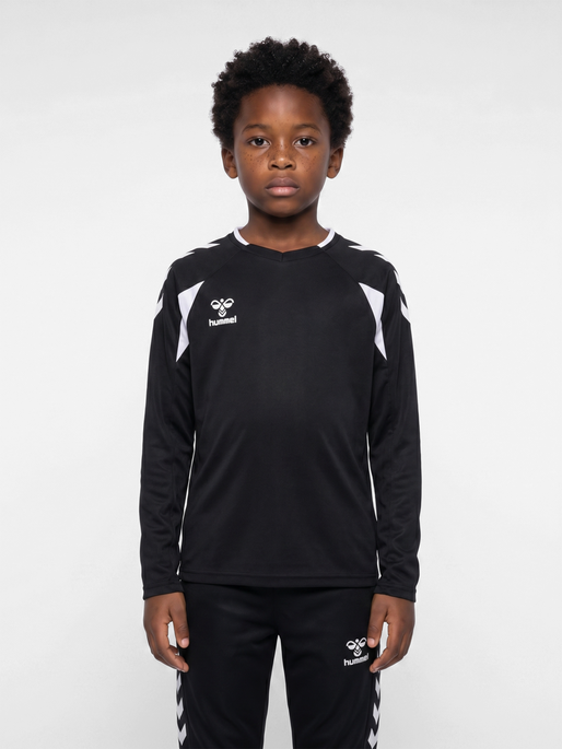 hmlCORE 2.0 JERSEY L/S KIDS, BLACK/WHITE, model