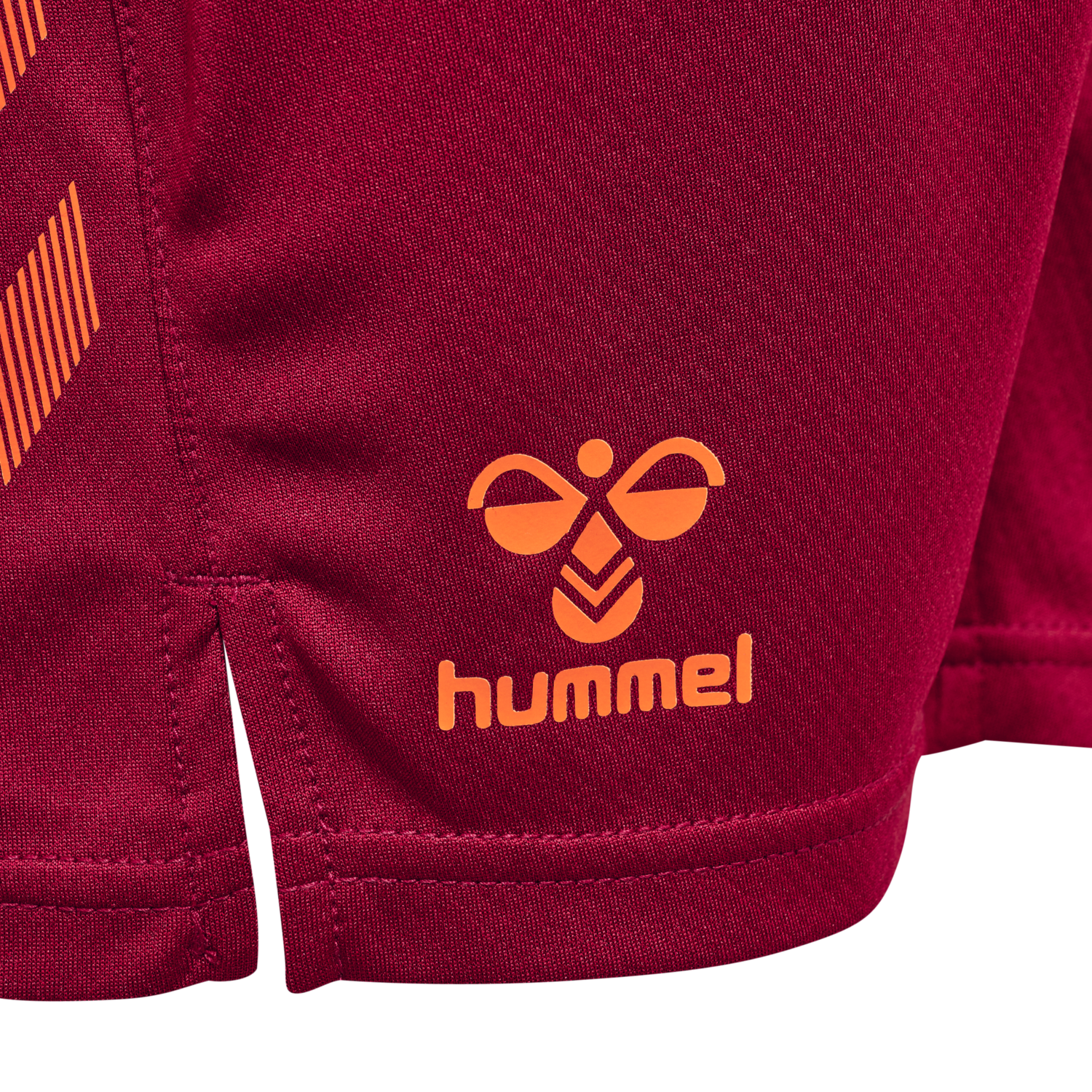 hmlONGRID POLY SHORTS KIDS, RHUBARB/NASTURTIUM, packshot