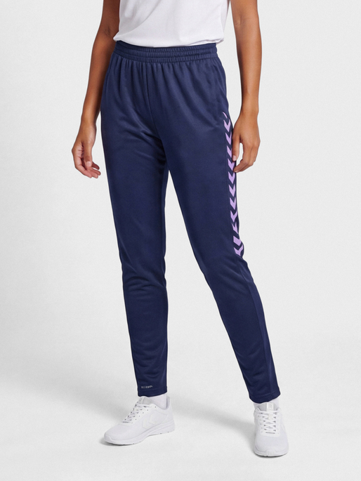 hmlSTALTIC TRAINING PANTS WOMAN, MARINE/PAISLEY PURPLE, model