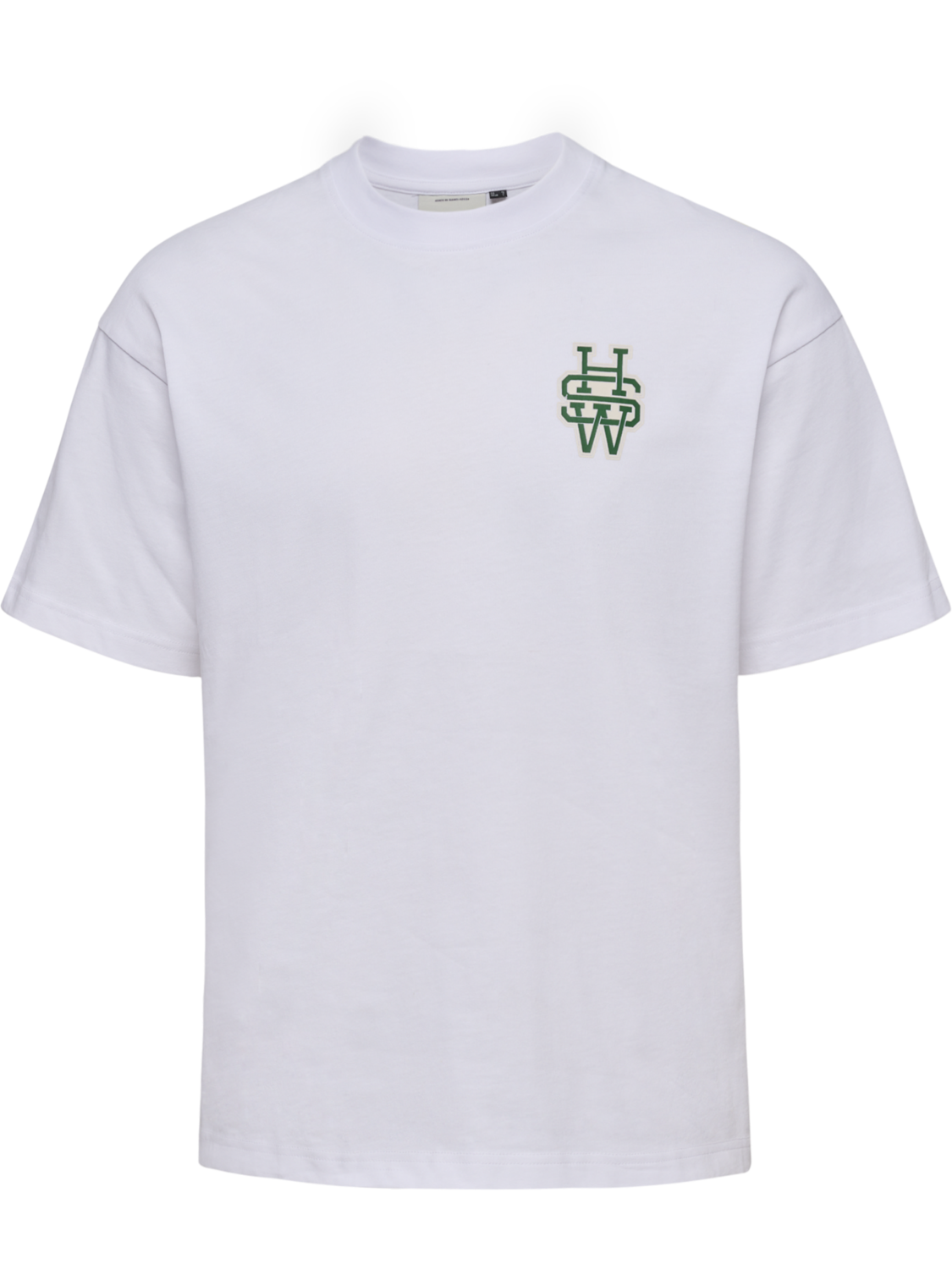hmlLOOSE T-SHIRT S/S BEES STADIUM, WHITE/EDEN, packshot