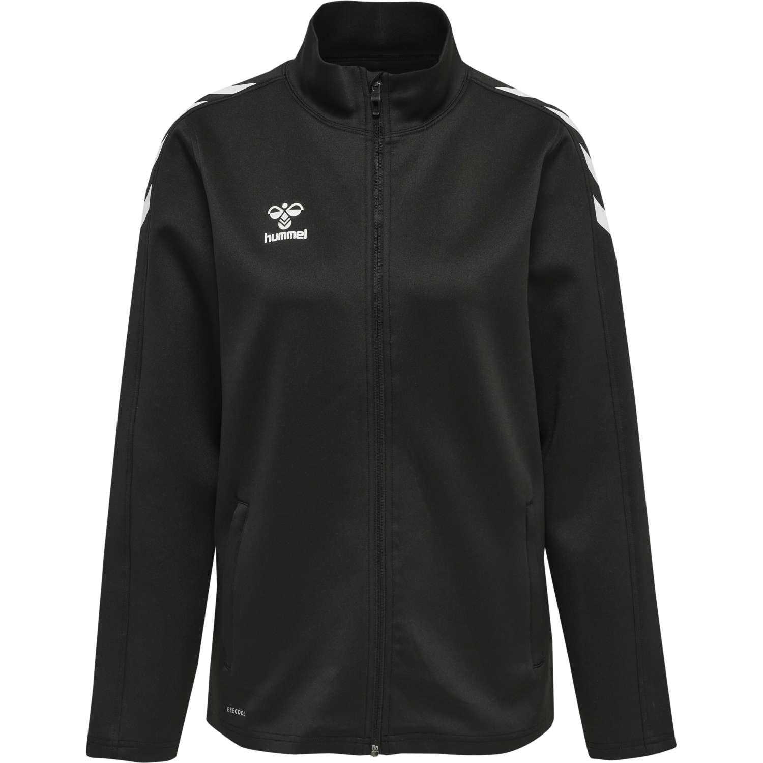 hmlCORE XK POLY ZIP SWEAT WOMAN, BLACK/BLACK, packshot
