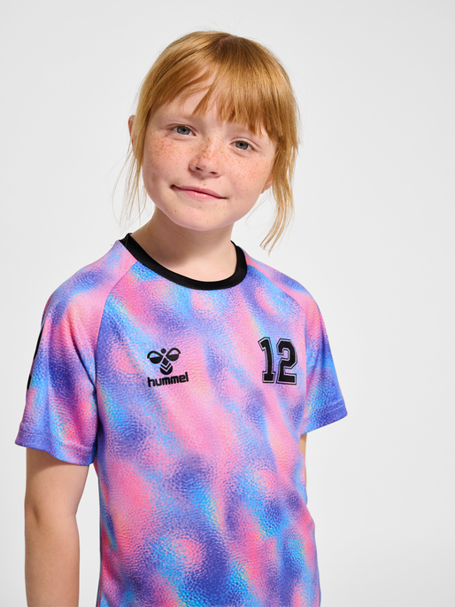 hmlSHIMMER T-SHIRT S/S, CHATEAU ROSE, model