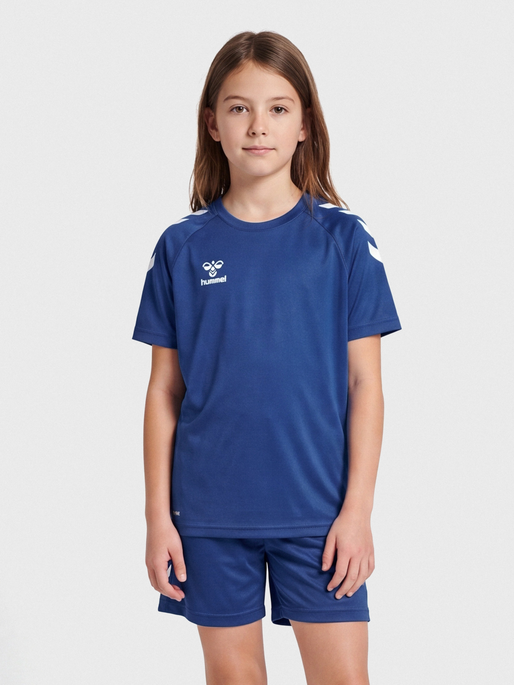hmlCORE XK CORE POLY TEE S/S KIDS, TRUE BLUE, model