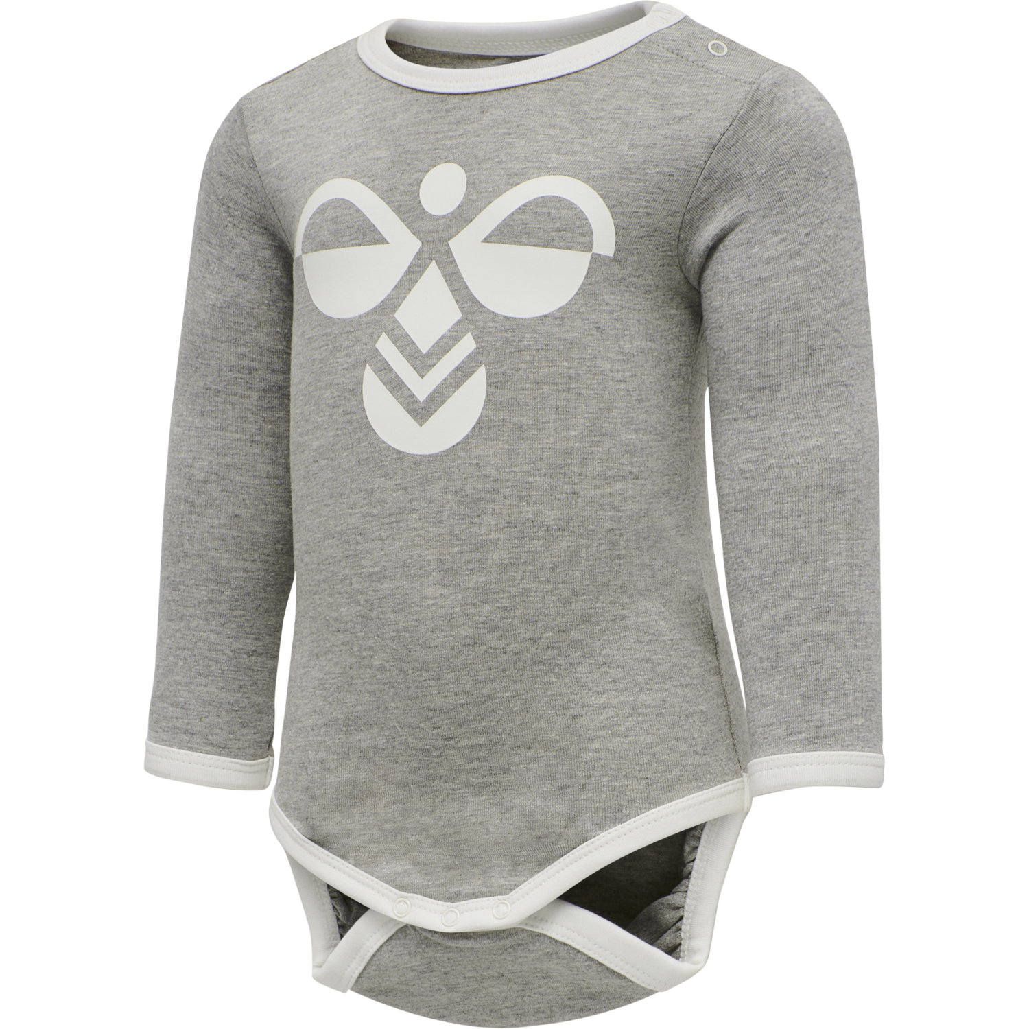 hmlFLIPPER BODY L/S 2-PACK, GREY MELANGE/WOODROSE, packshot