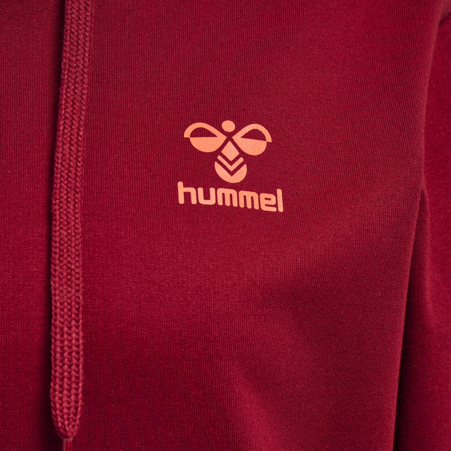 hmlOFFGRID COTTON HOODIE WO, RHUBARB/NASTURTIUM, packshot