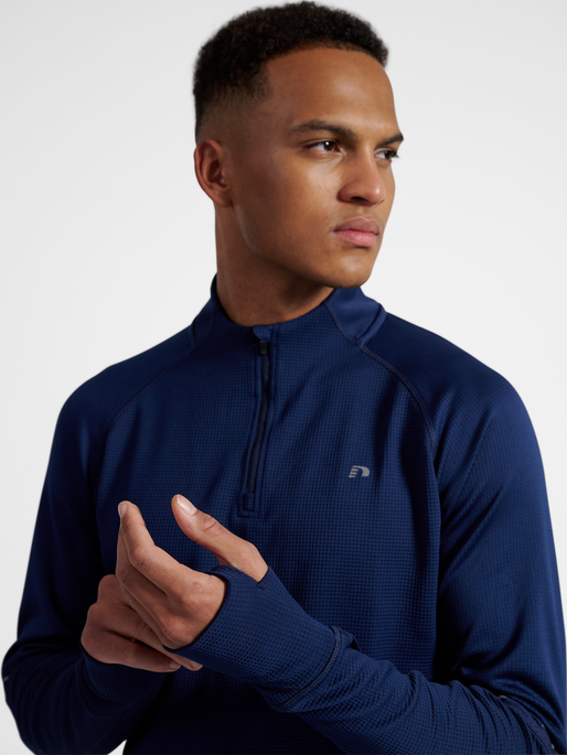 nwlPOWER HALF ZIP MIDLAYER, BLACK IRIS 2, model
