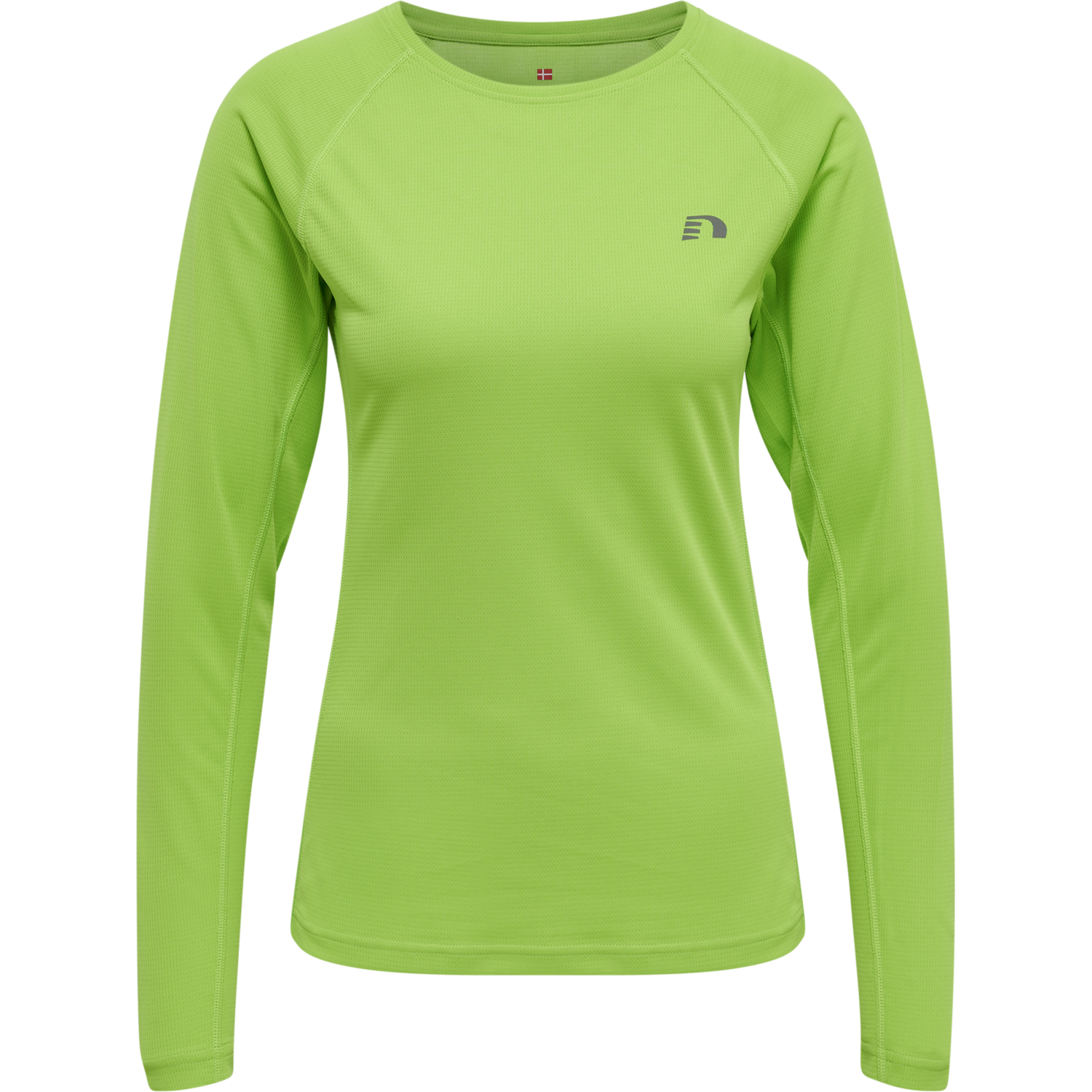 WOMEN CORE RUNNING T-SHIRT L/S, GREEN FLASH, packshot